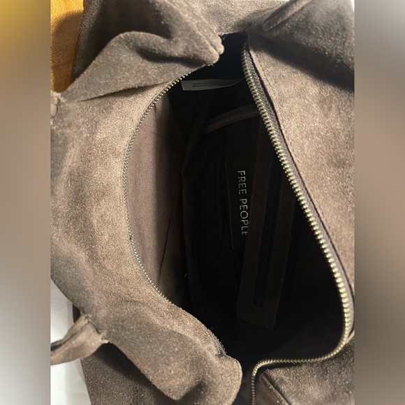 Free People Dark Brown Suede Shoulder Bag - Picture 7 of 9